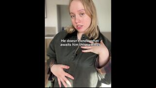 chubby blonde shows off her outfit